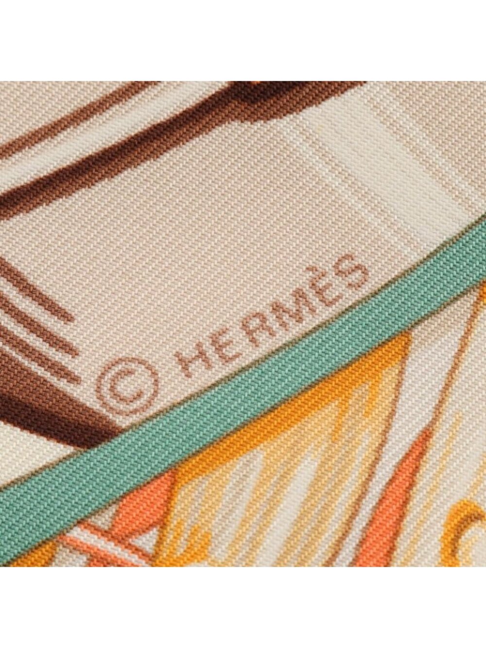 Hermes Scarf Carre 90 Au Son du Tan Silk - Picture 2 of 10